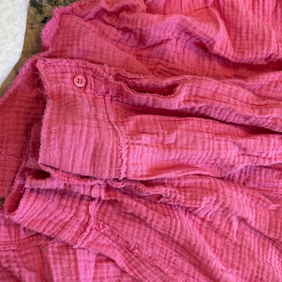 Aerie Vibrant Pink Textured Fabric - Picture 5 of 5